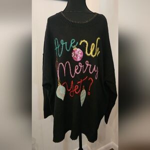 Torrid Black Festive Knit Sweater 3X Plus